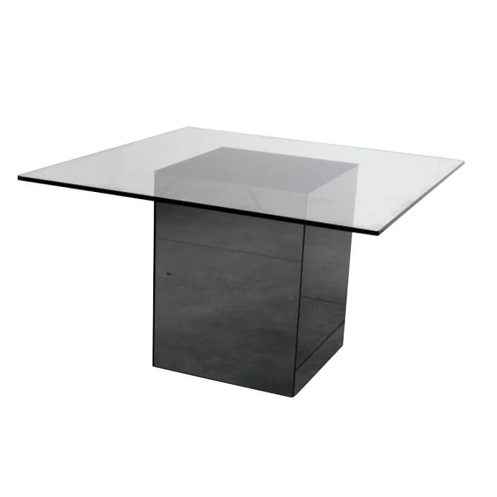 Table in smoked glass by Nanda Vigo for Acerbis, 70s | intOndo