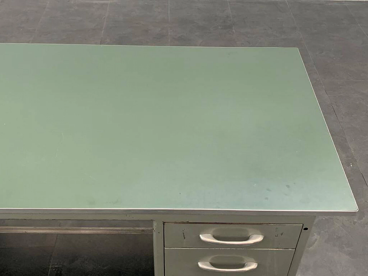 Desk in painted aluminium with laminate top from Carlotti, 50s 1229695
