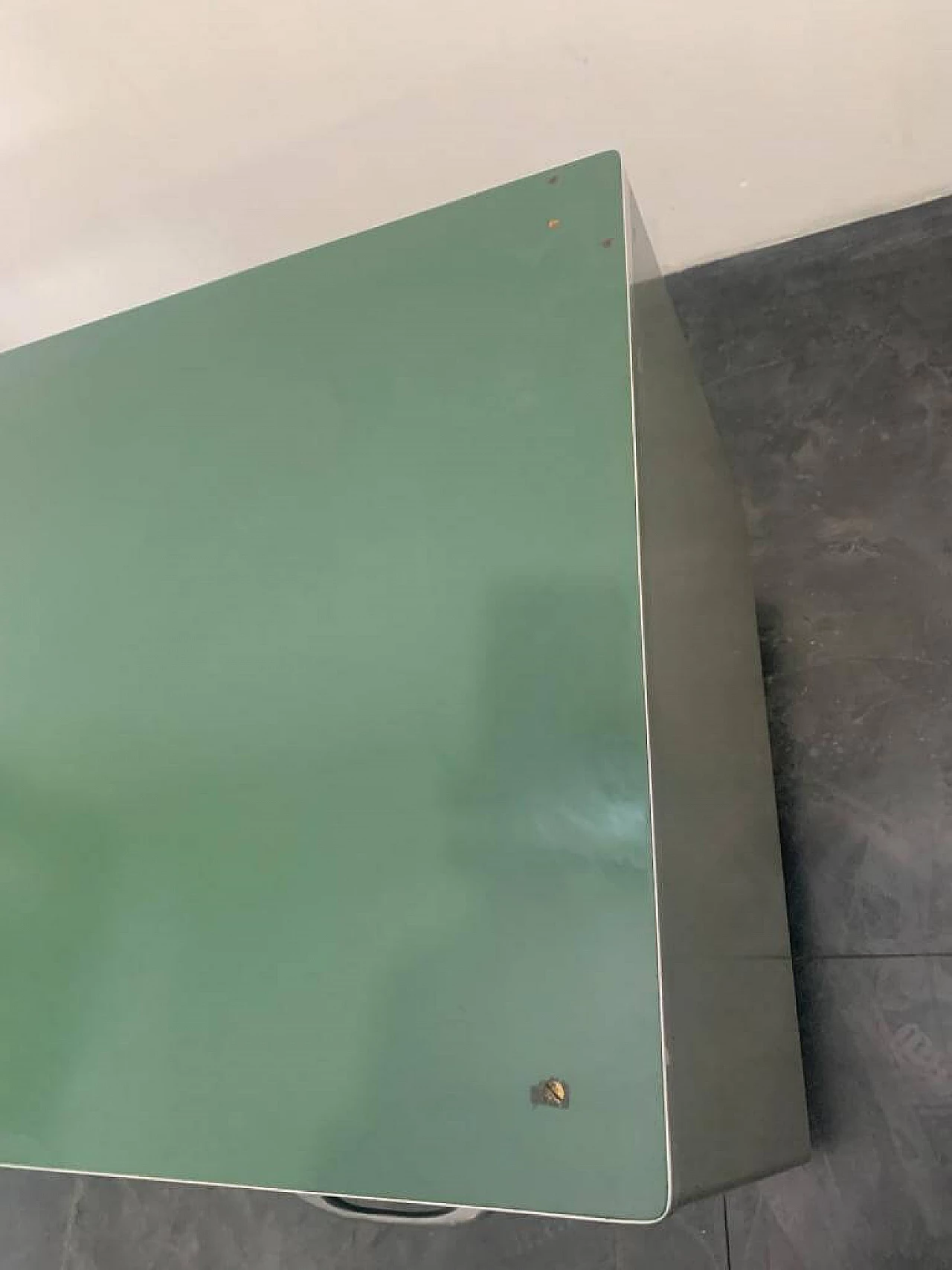 Desk in painted aluminium with laminate top from Carlotti, 50s 1229718