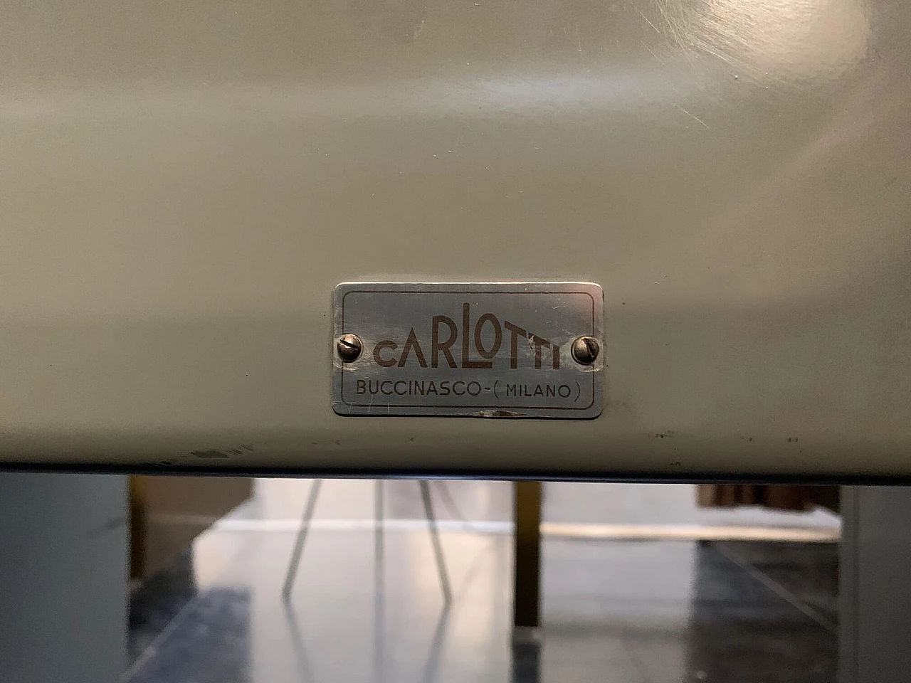 Desk in painted aluminium with laminate top from Carlotti, 50s 1229722