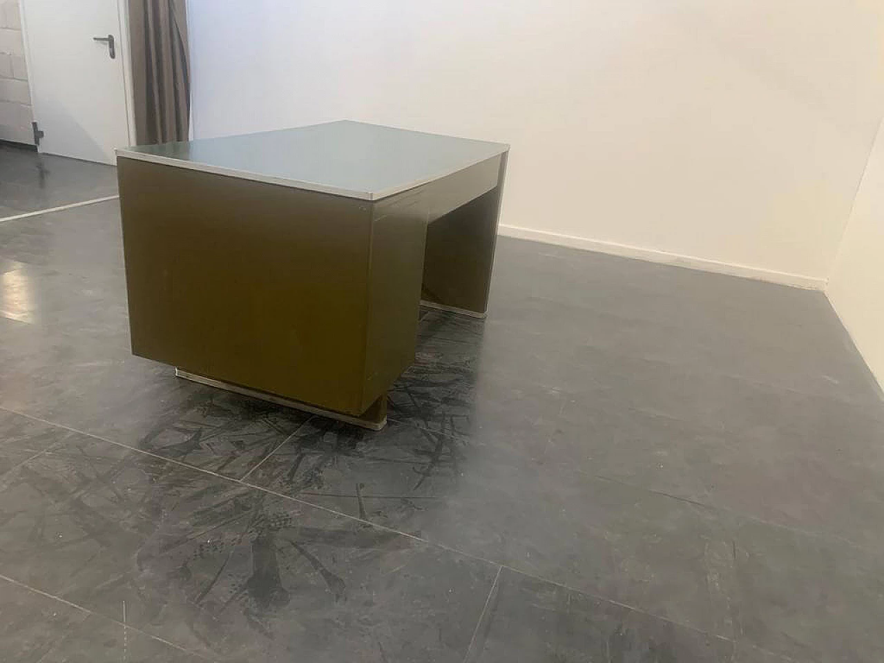 Desk in painted aluminium with laminate top from Carlotti, 50s 1229770