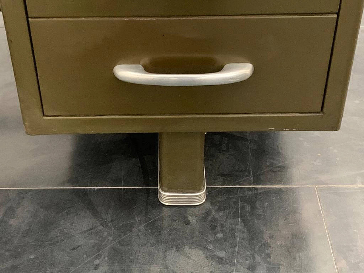 Desk in painted aluminium with laminate top from Carlotti, 50s 1229788