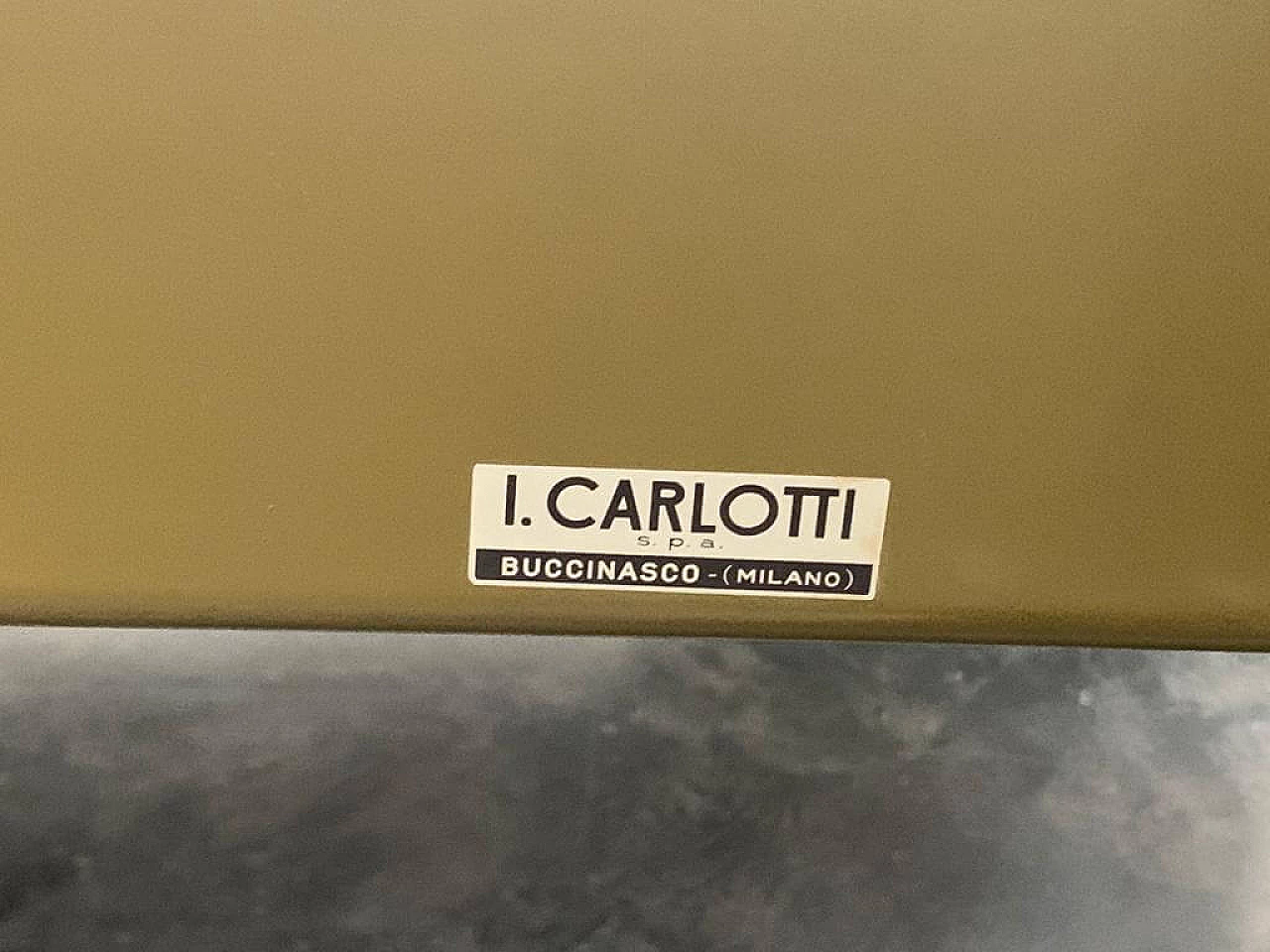 Desk in painted aluminium with laminate top from Carlotti, 50s 1229789