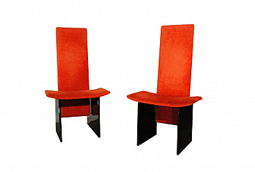 Pair of Kazuki chairs by Kazuhide Takahama for Gavina, 60s
