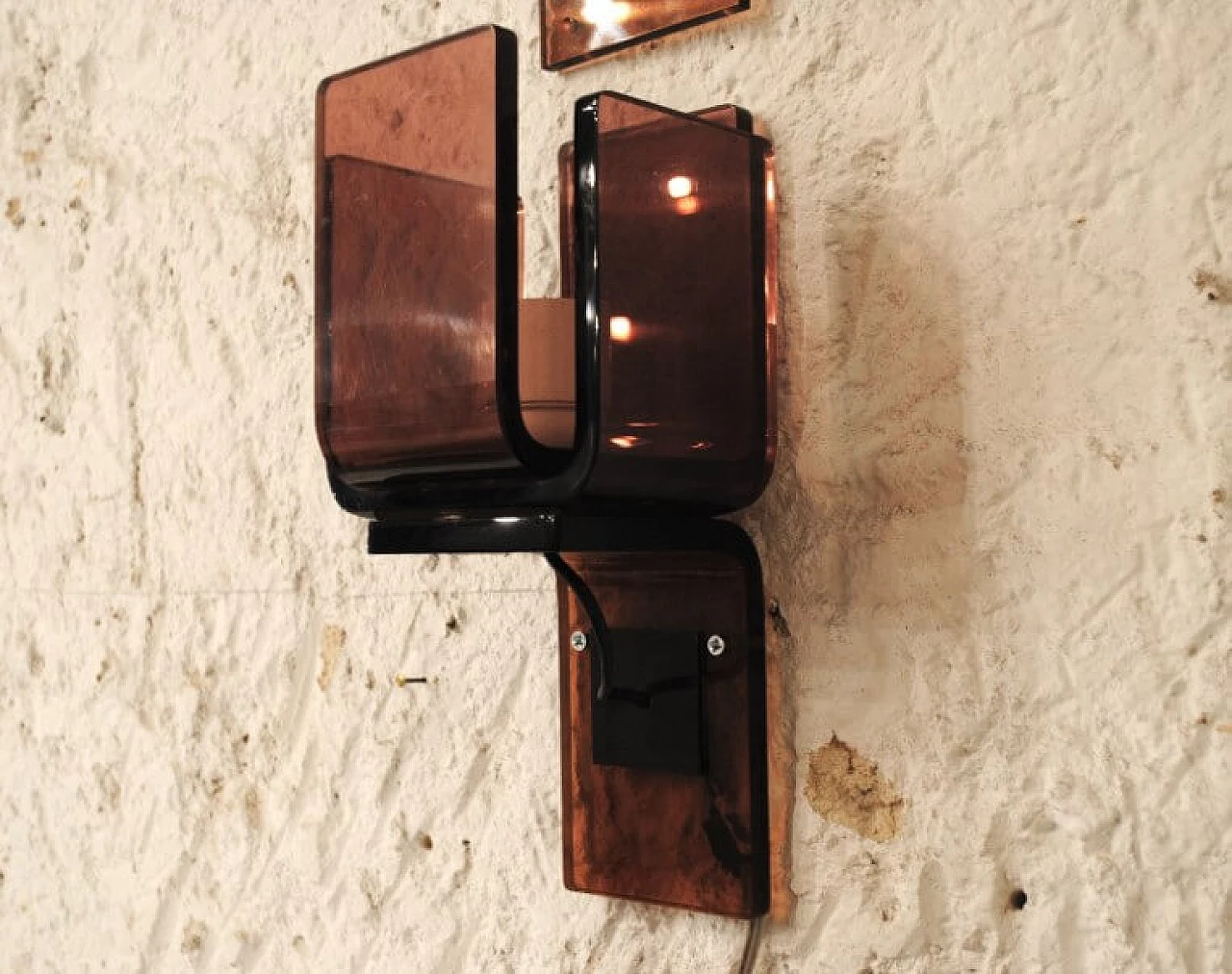 3 Wall sconce in plexiglass, 70s 1230006