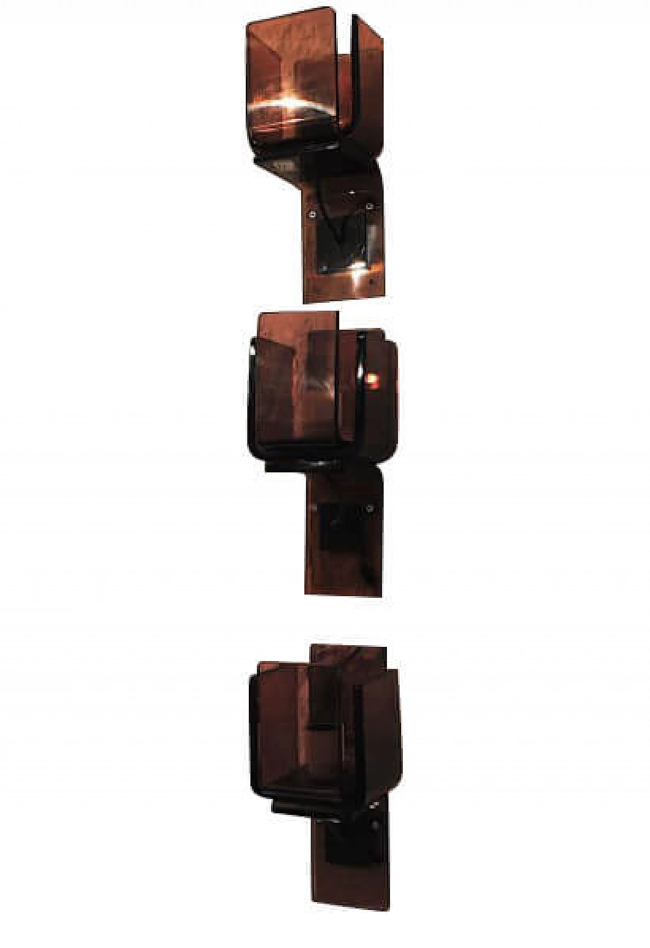 3 Wall sconce in plexiglass, 70s 1230044