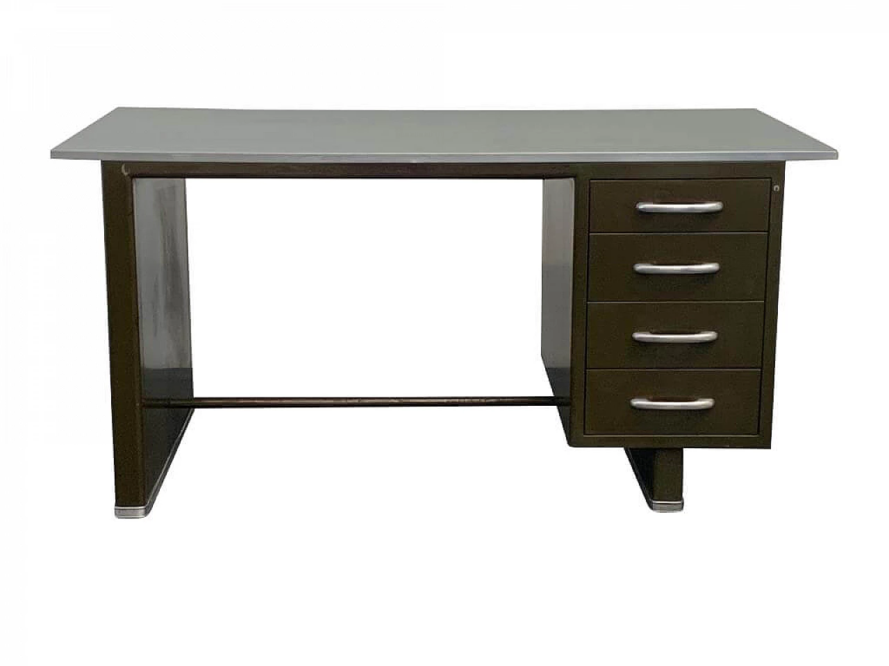 Desk in painted aluminium with laminate top from Carlotti, 50s 1230083