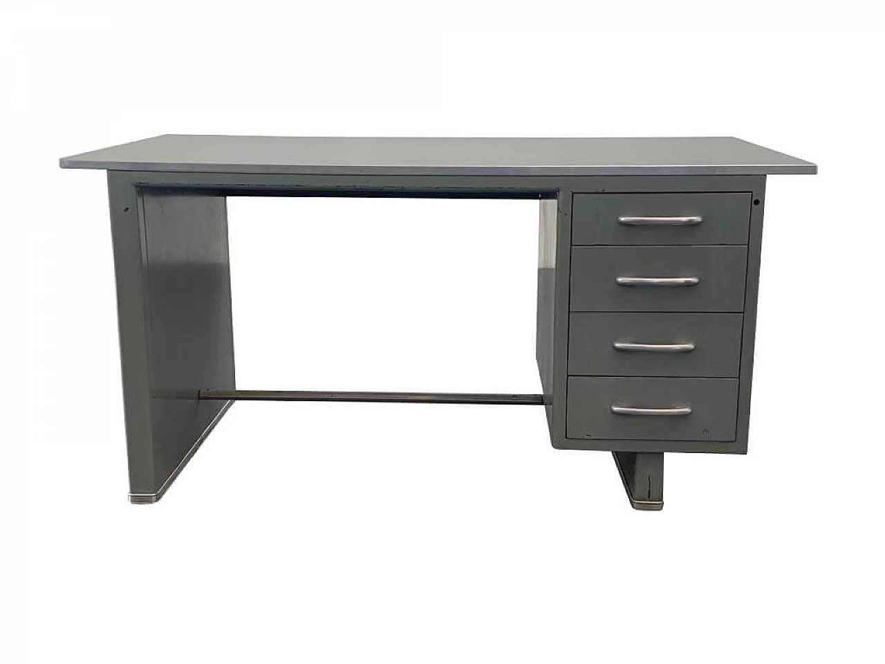Desk in painted aluminium with laminate top from Carlotti, 50s 1230100