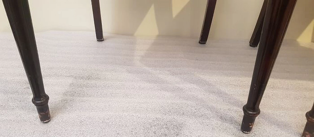 6 Sedie in legno e tessuto, anni '40 1230127