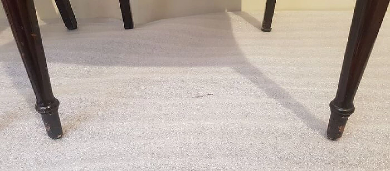 6 Sedie in legno e tessuto, anni '40 1230132