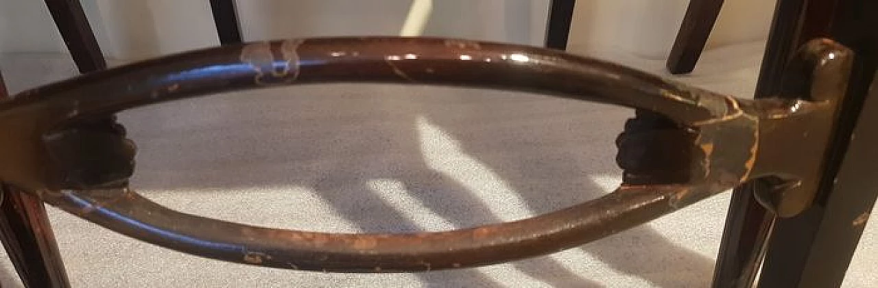 6 Sedie in legno e tessuto, anni '40 1230144