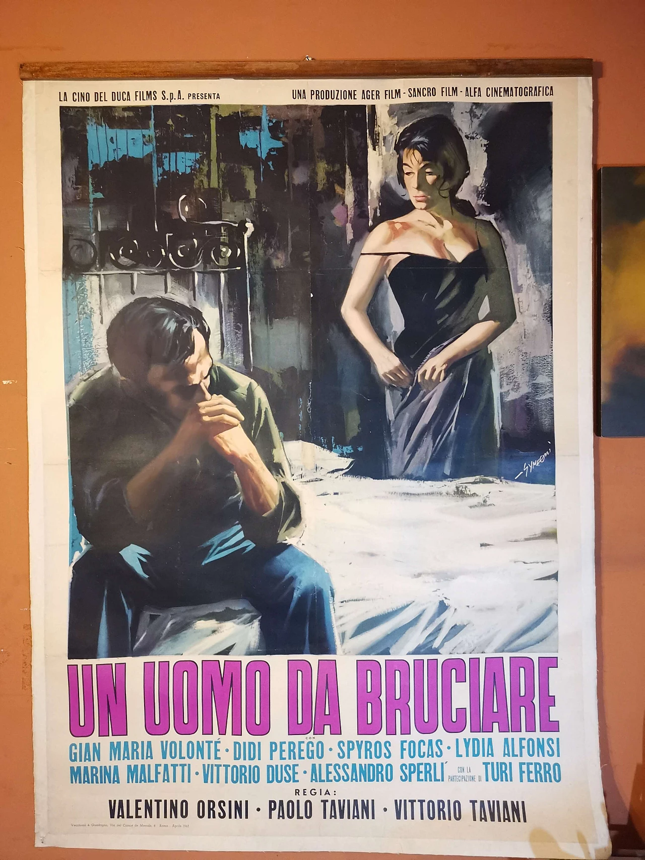 Movie poster A man to burn illustrated by Simeoni 1230217