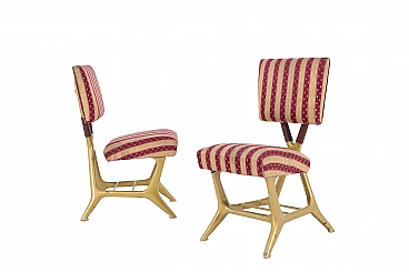 Pair of armchairs by Giulio Minoletti for Etr300 train, 50s