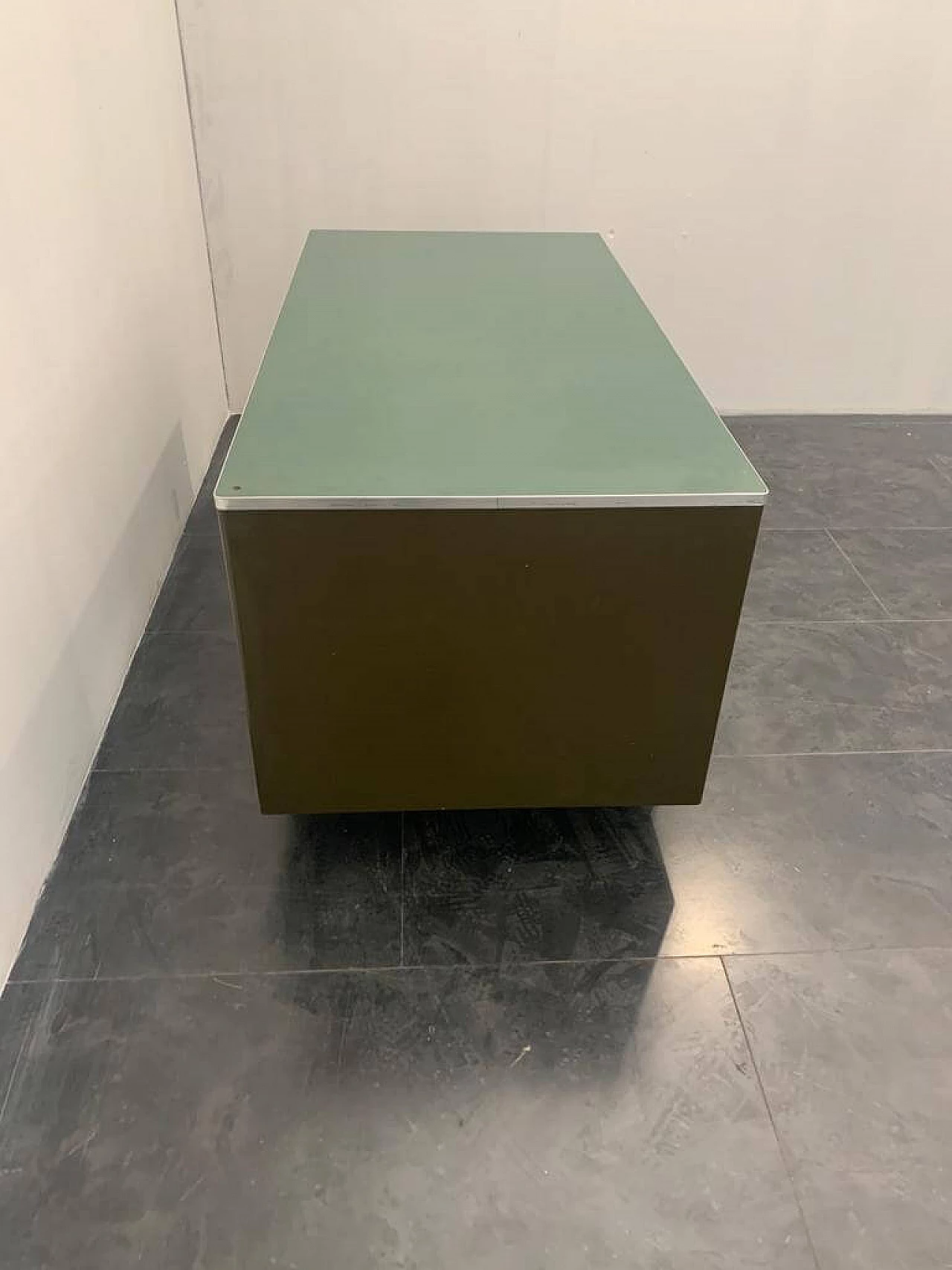 Desk in painted metal with laminate top by Carlotti, 50s 1230613