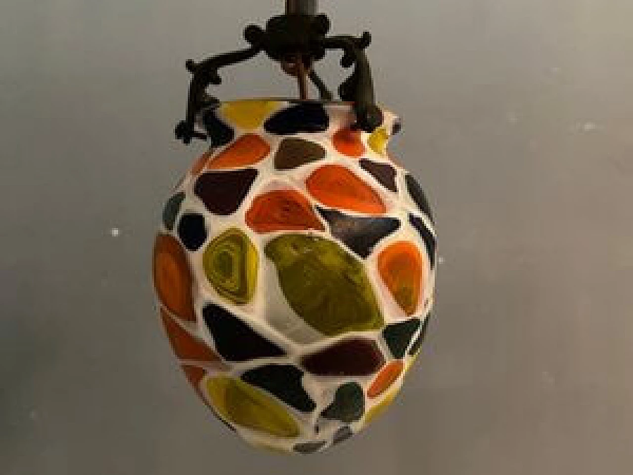 Lampadario con mosaico stile Liberty, anni '20 1230886