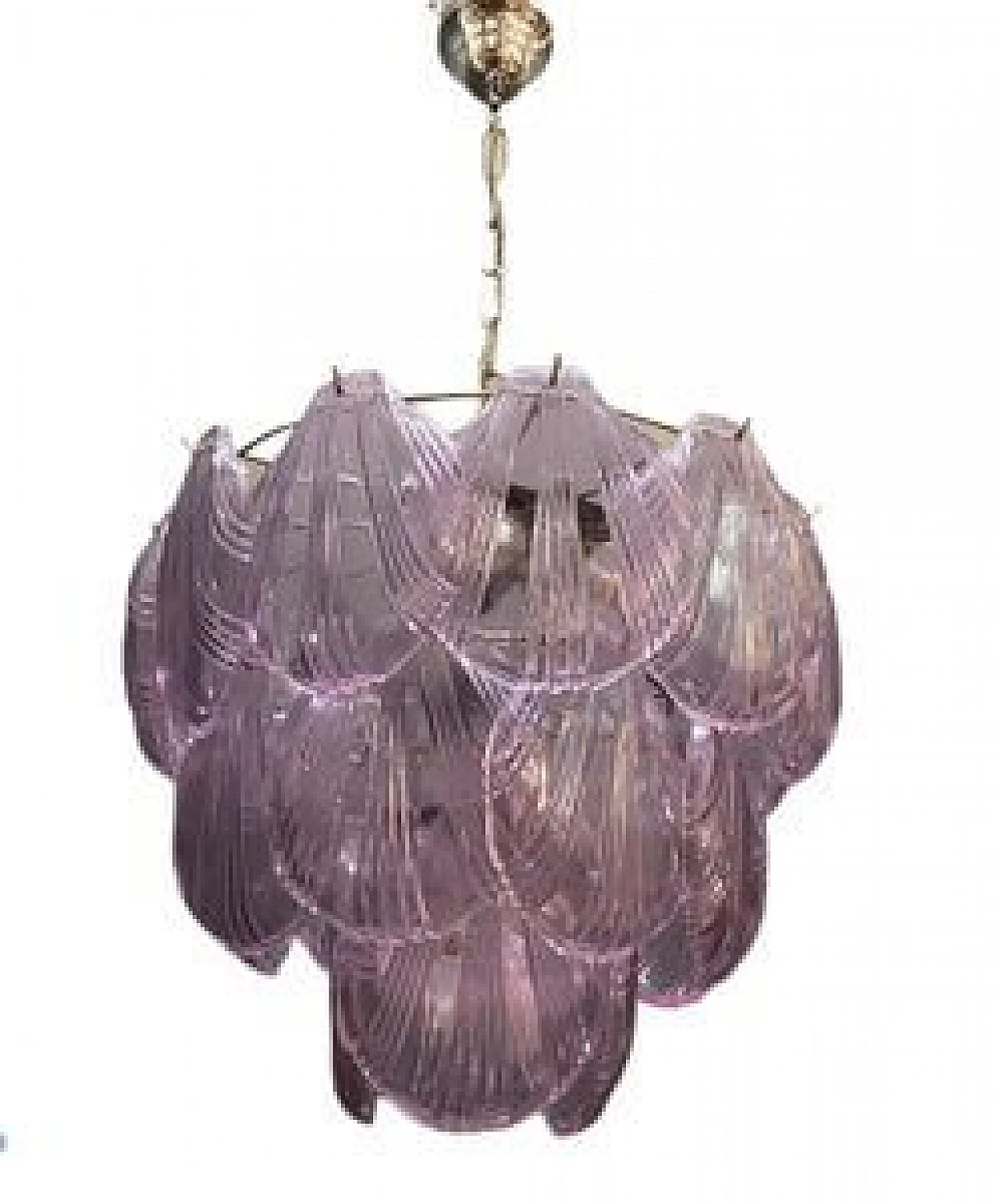 Chandelier with shells in alexandrite glass, 1970s 1230892