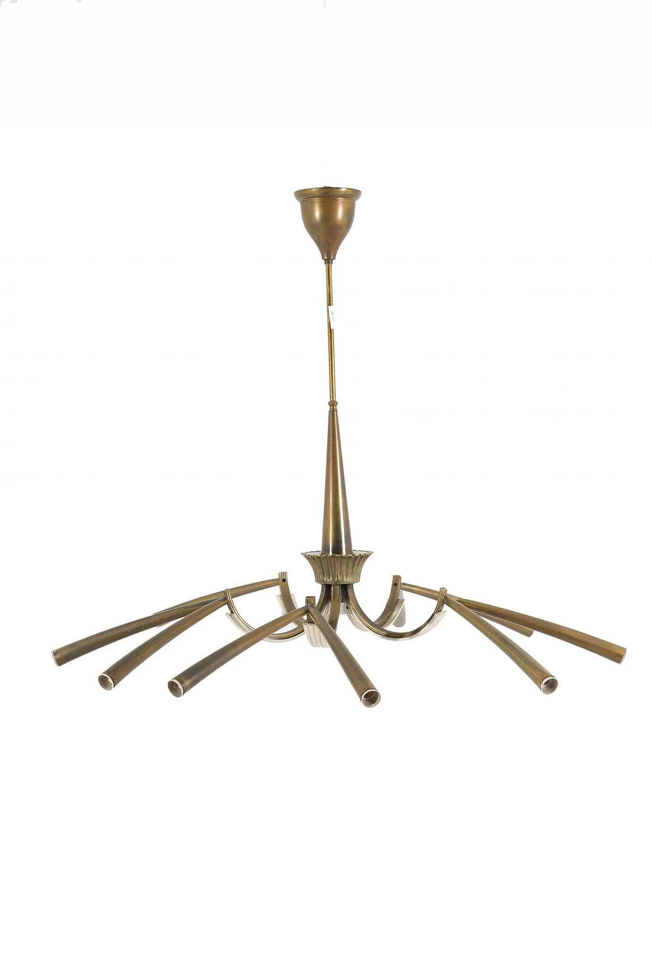 11-light chandelier in brass and lacquered metal by Lumi, 50s 1231051