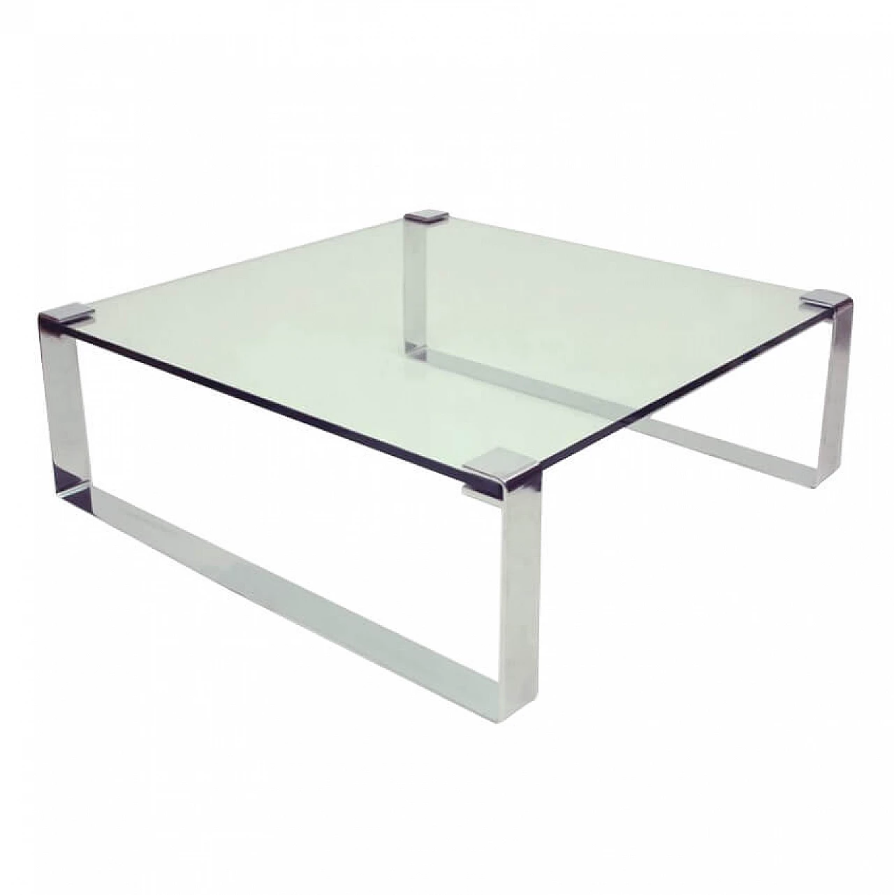 Tavolino Klassik 1022 in acciaio cromato e vetro di Dr. Peter Draenert per Draenert, anni '60 1231302