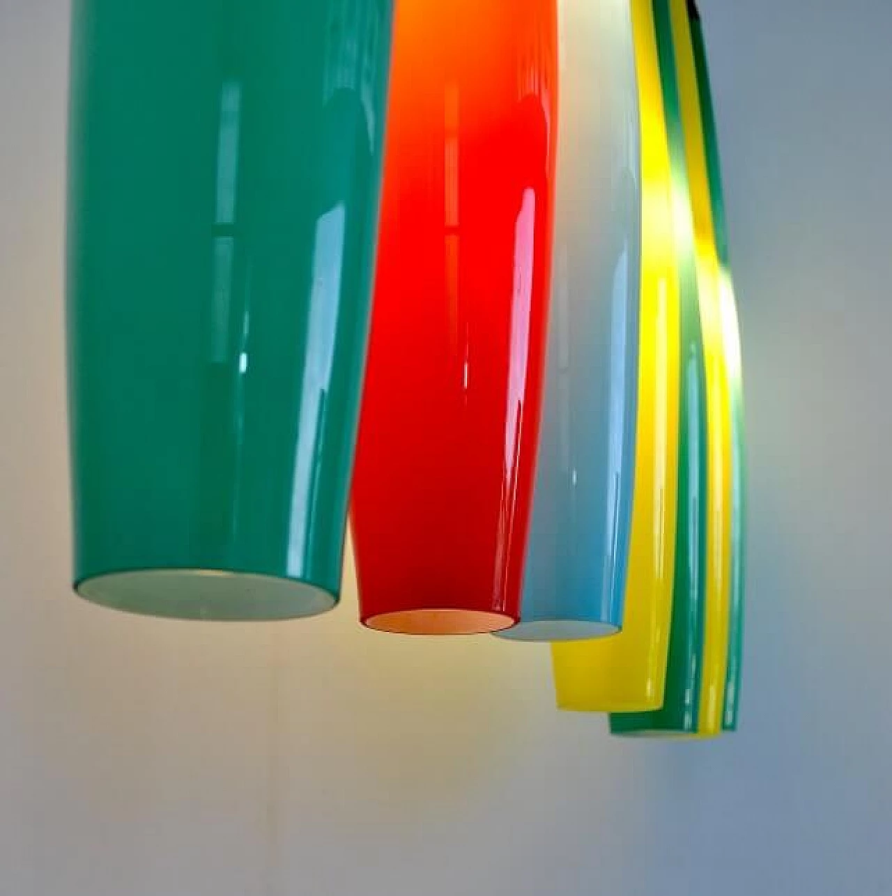 Lampadario in vetro di Murano di Alessandro Pianon per Vistosi, anni '60 1231445