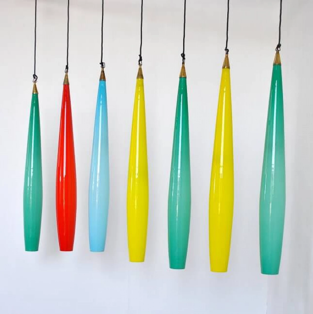 Lampadario in vetro di Murano di Alessandro Pianon per Vistosi, anni '60 1231450