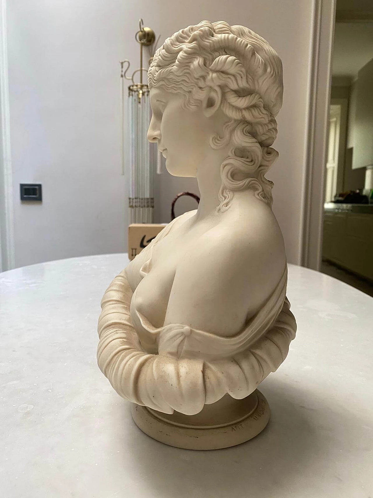 Bust of woman in biscuit, 19th century 1231545