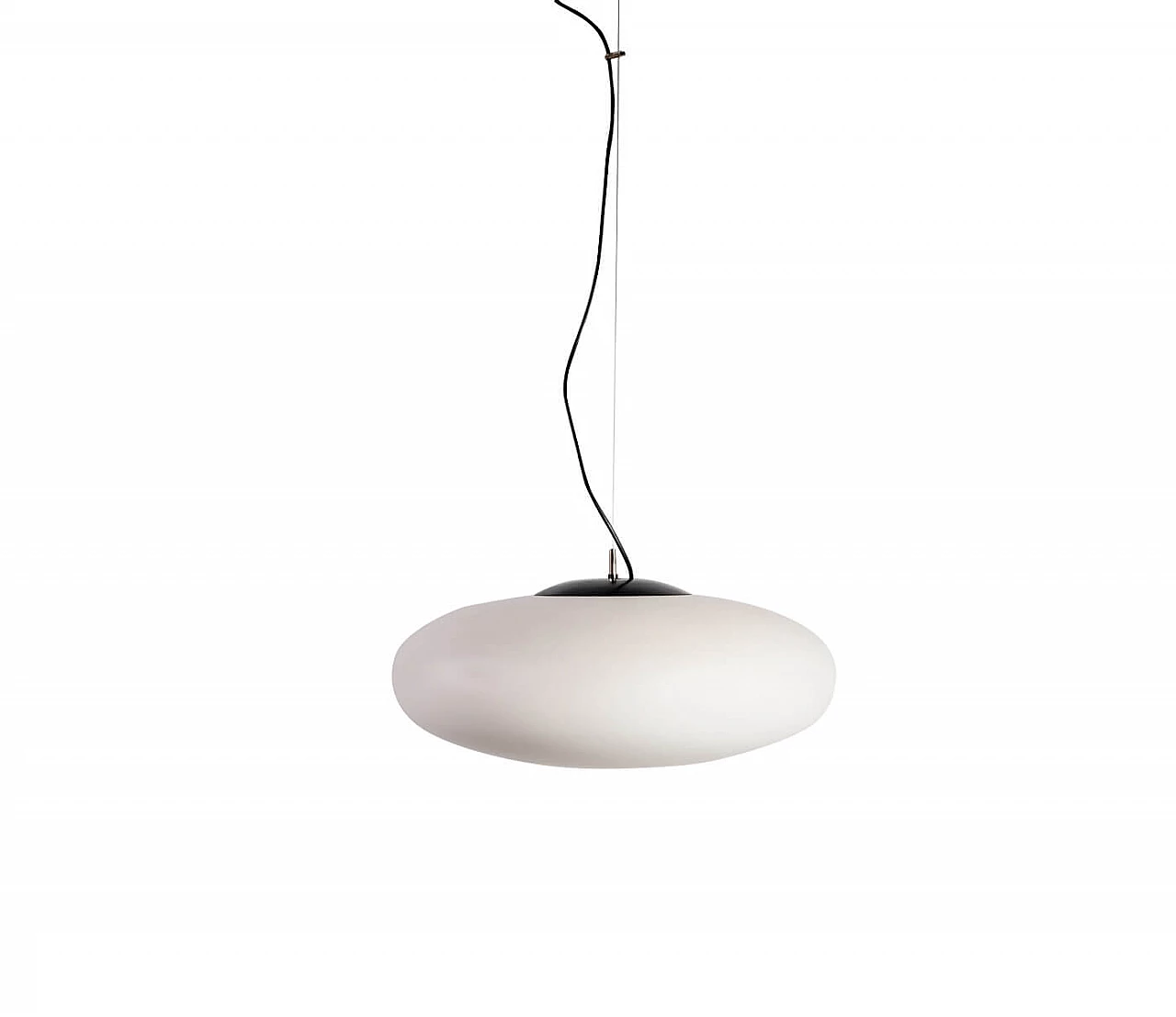 Chandelier in opaline glass, 50s 1231618