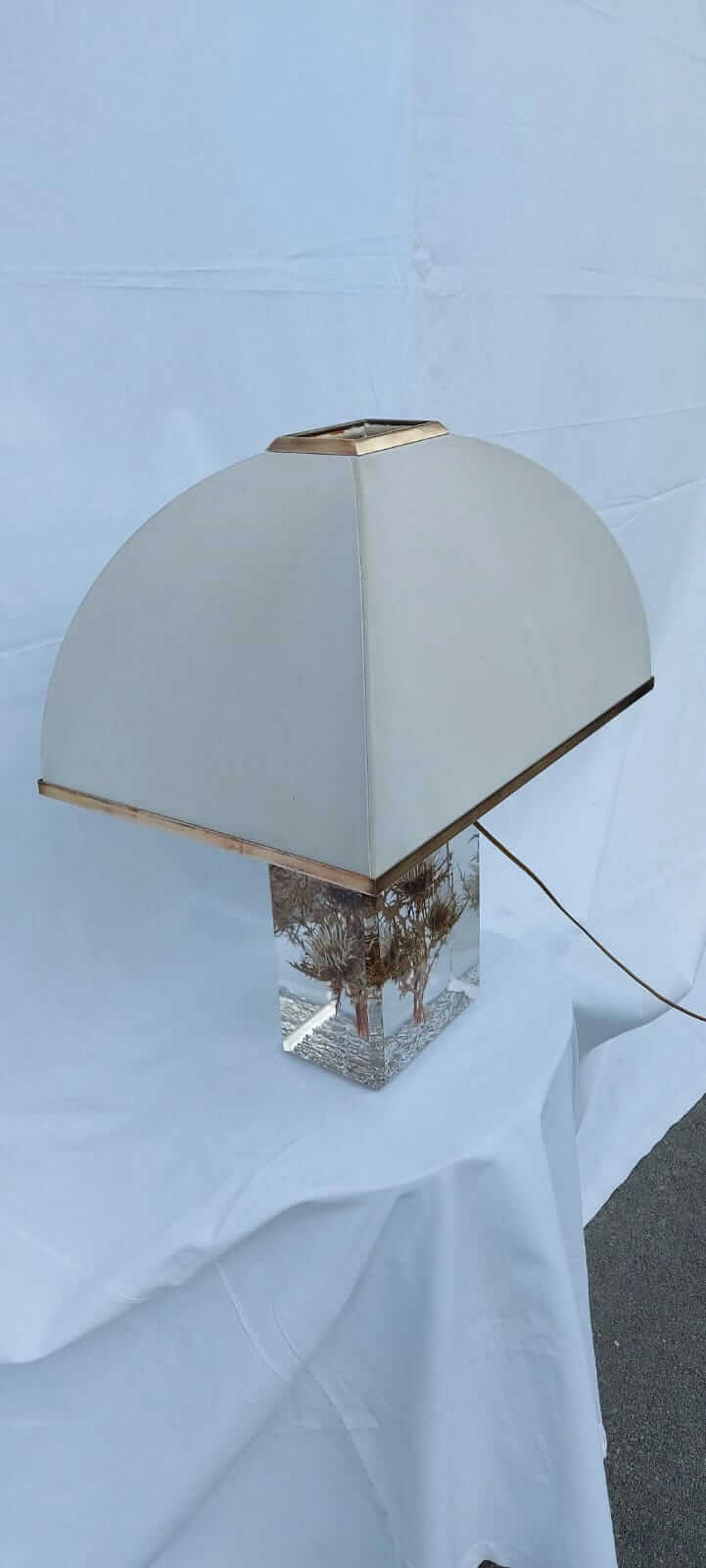 Resin Cuba table lamp by Pierre Giraudon , 60s 1231800