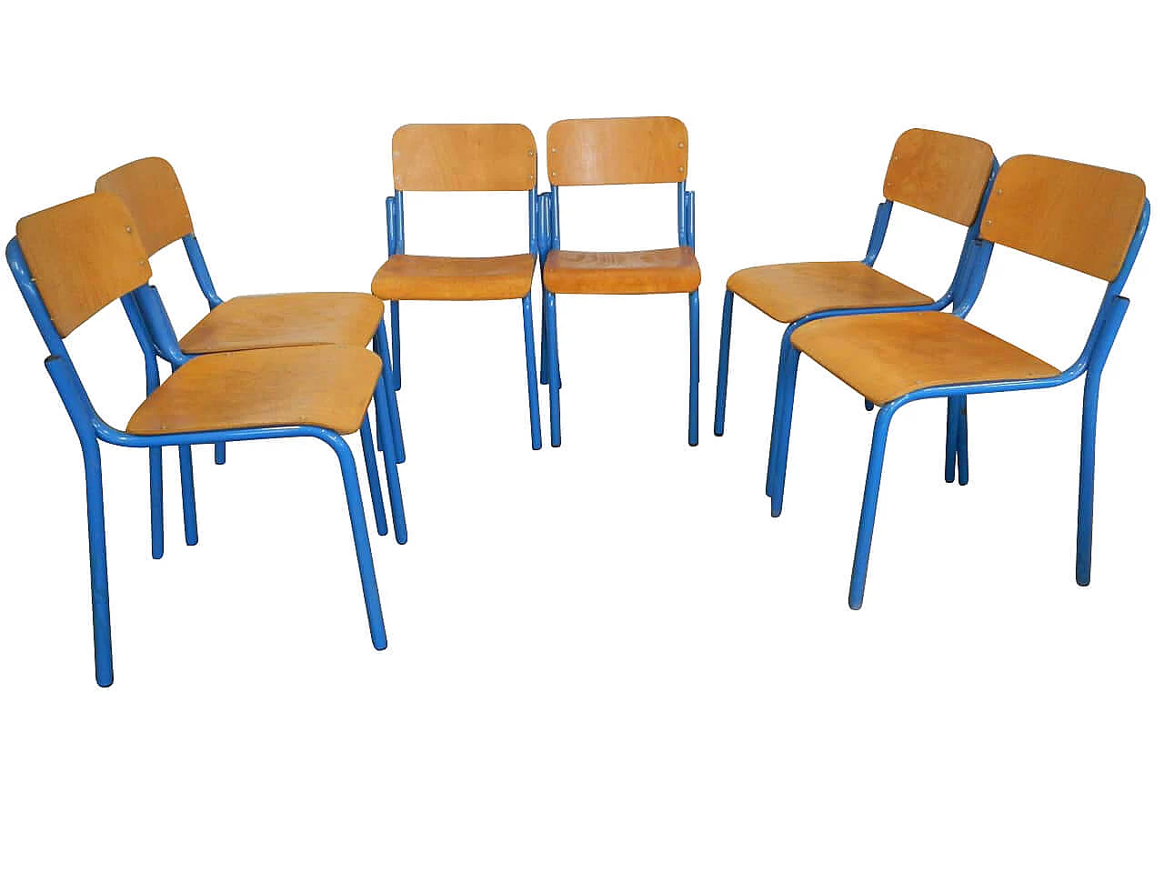 6 Office chairs, 80s 1232057