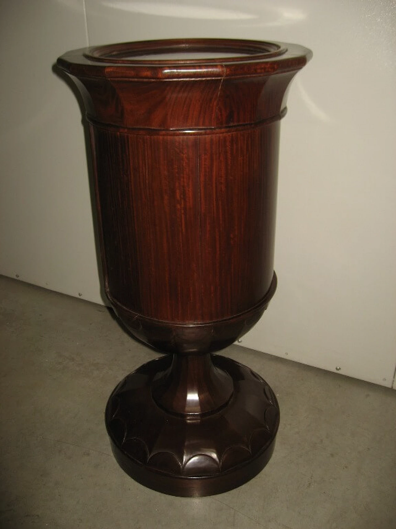 Empire style Calice nightstand in solid mahogany and black marble, 40s 1232120