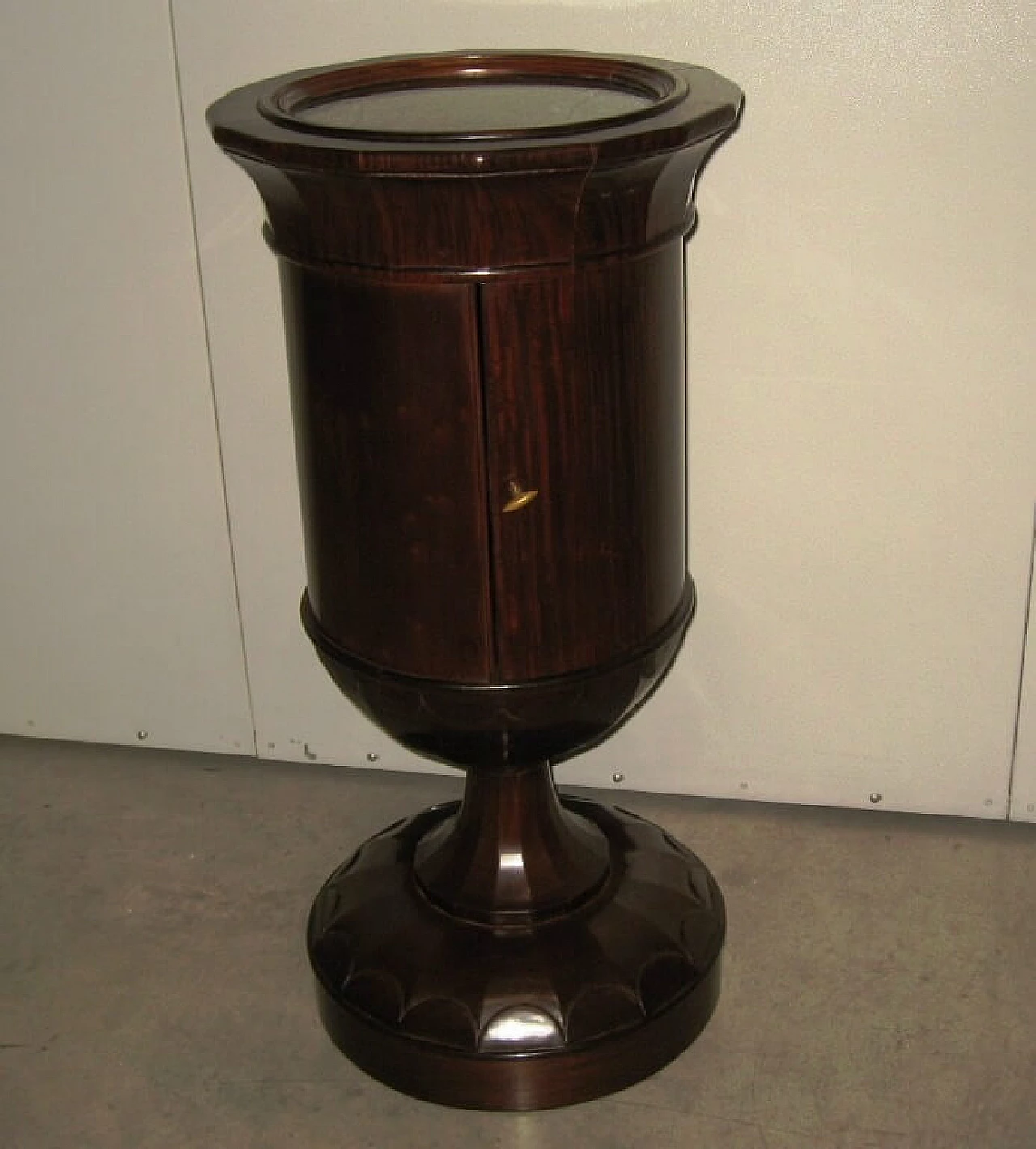 Empire style Calice nightstand in solid mahogany and black marble, 40s 1232121