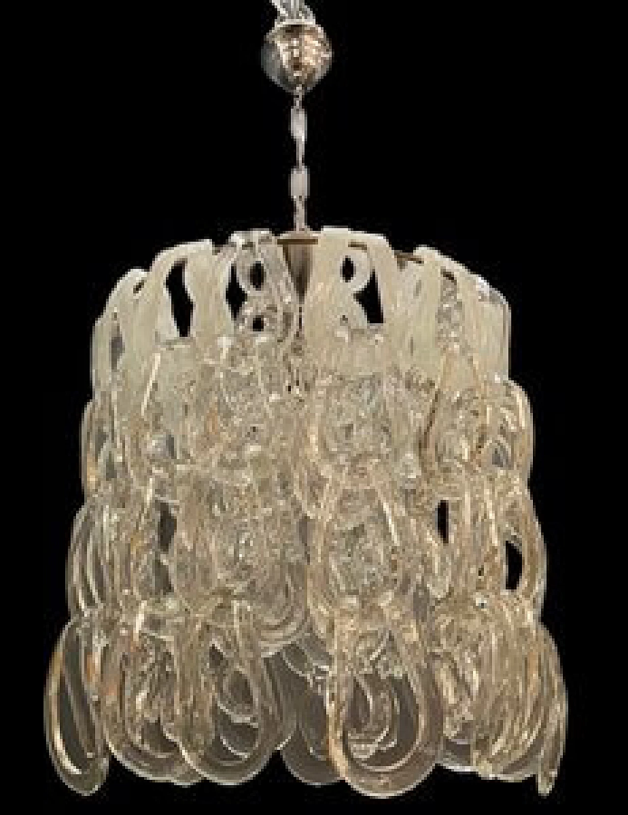 Giogali Murano glass chandelier by Angelo Mangiarotti for Vistosi, 1960s 1232333