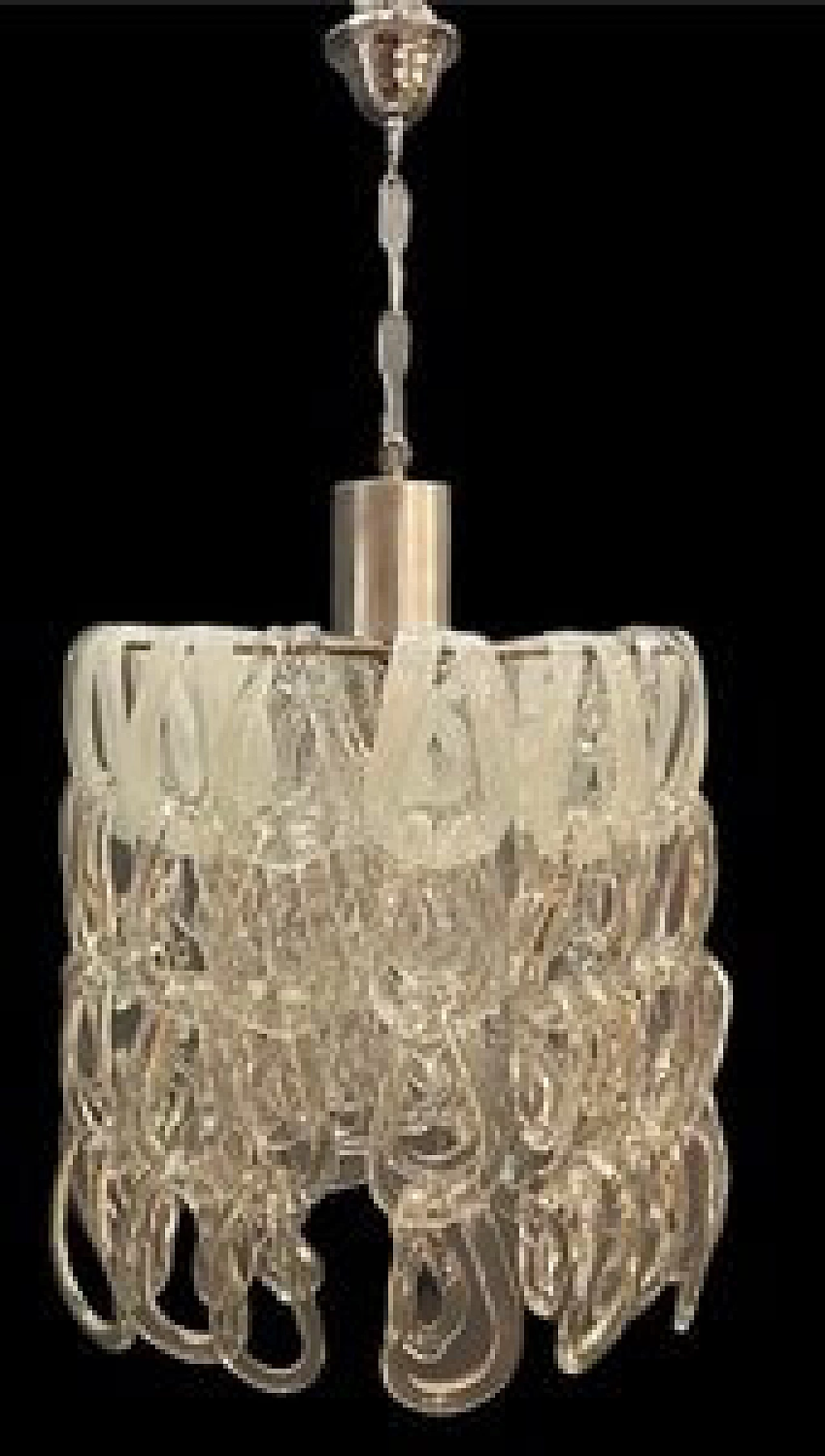 Giogali Murano glass chandelier by Angelo Mangiarotti for Vistosi, 1960s 1232337