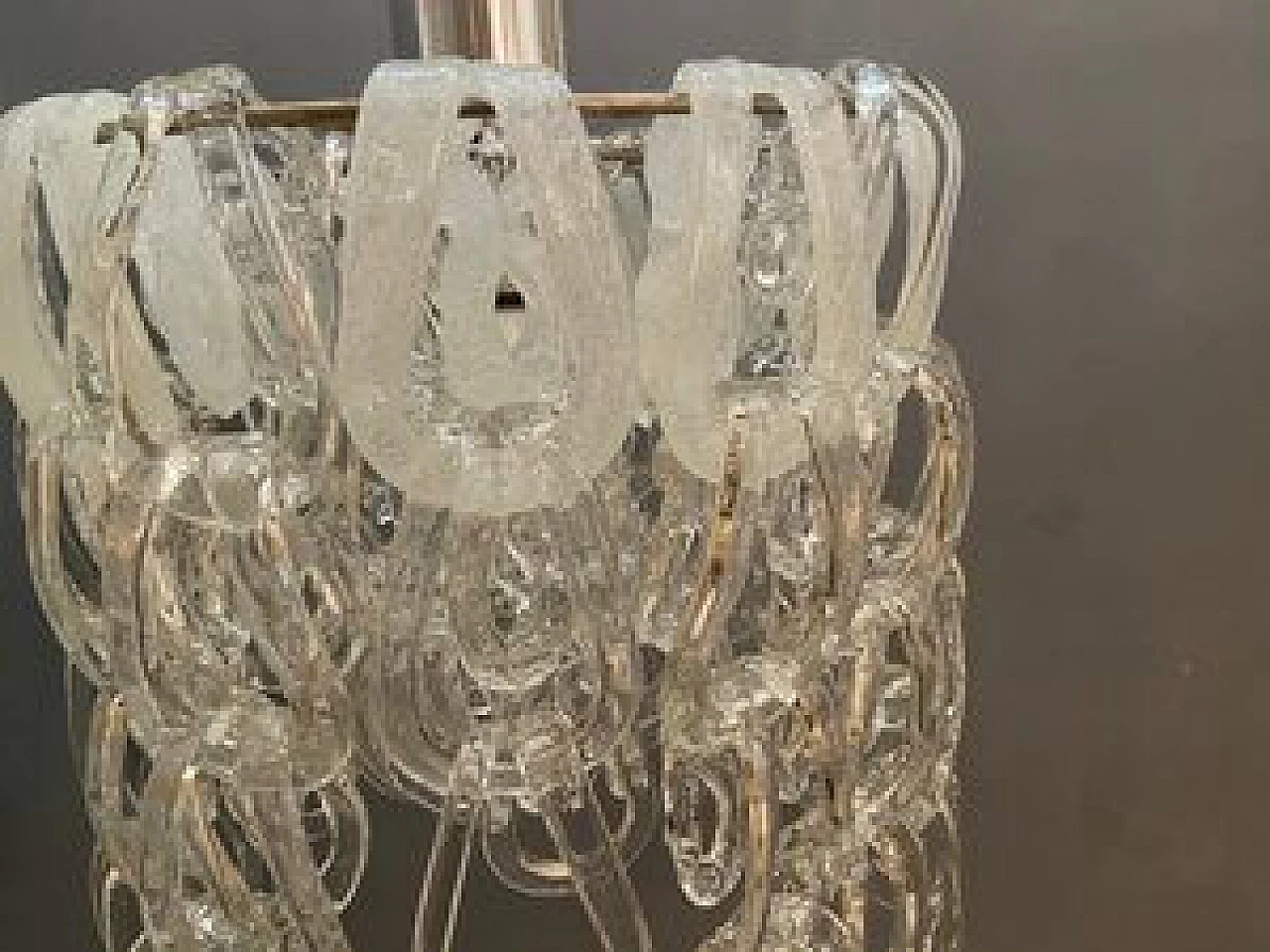 Lampadario Giogali in vetro di Murano di Angelo Mangiarotti per Vistosi, anni '60 1232340