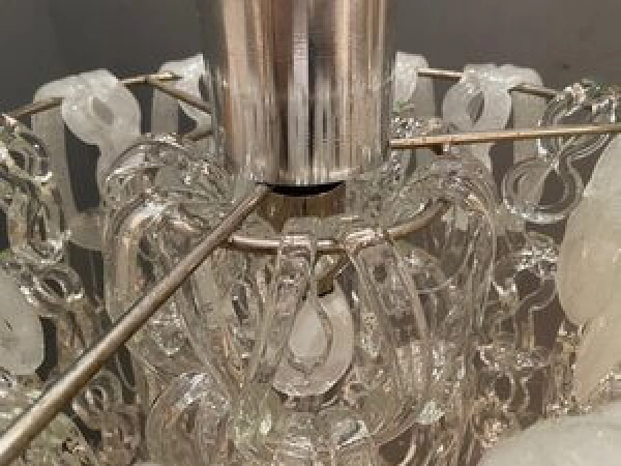 Giogali Murano glass chandelier by Angelo Mangiarotti for Vistosi, 1960s 1232342