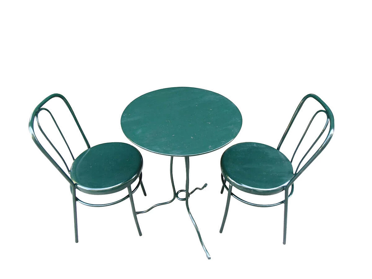 Tavolo e coppia di sedie da giardino, anni '50 1232382