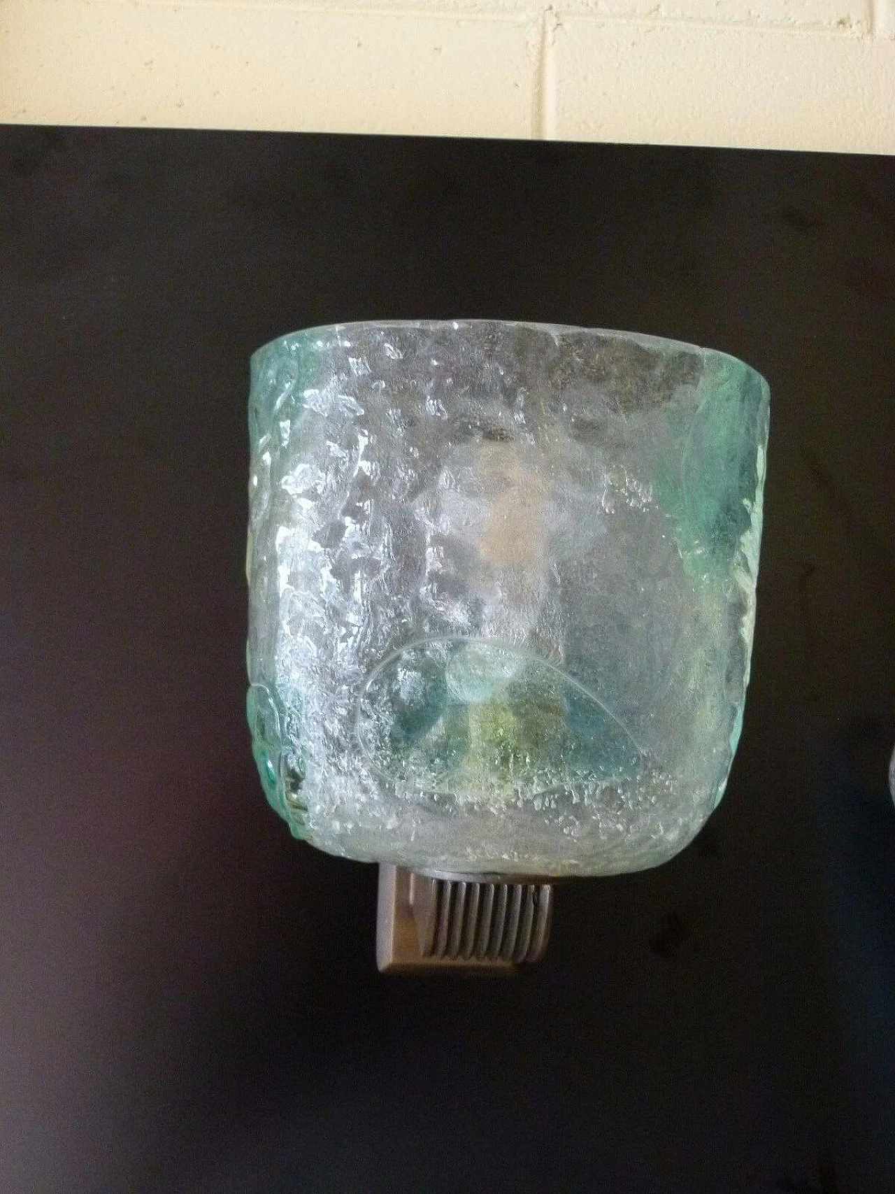 Wall lamp in Sommerso Murano glass and bronze by Seguso, 50s 1232466