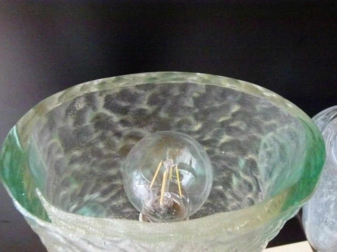Wall lamp in Sommerso Murano glass and bronze by Seguso, 50s 1232467