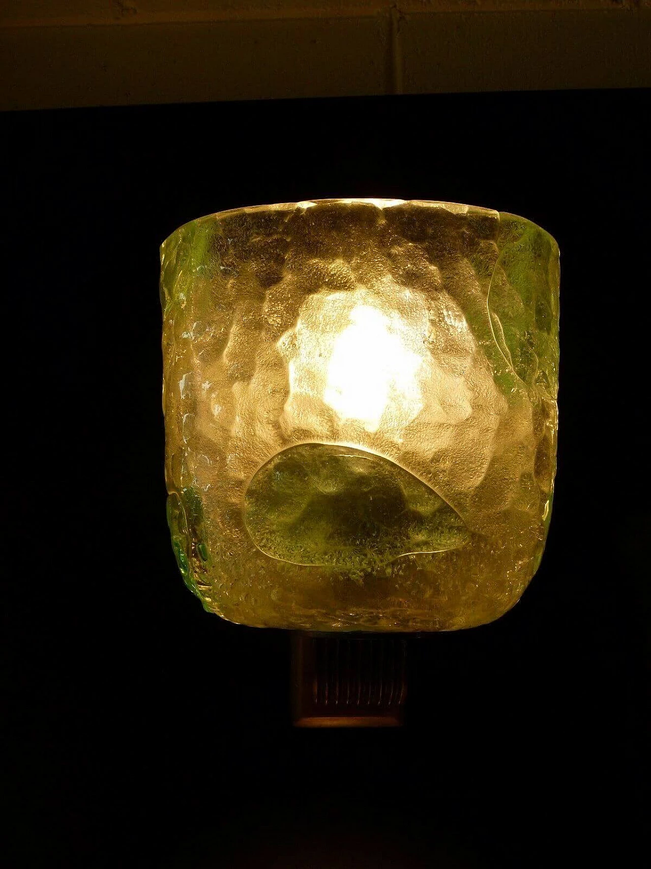 Wall lamp in Sommerso Murano glass and bronze by Seguso, 50s 1232471