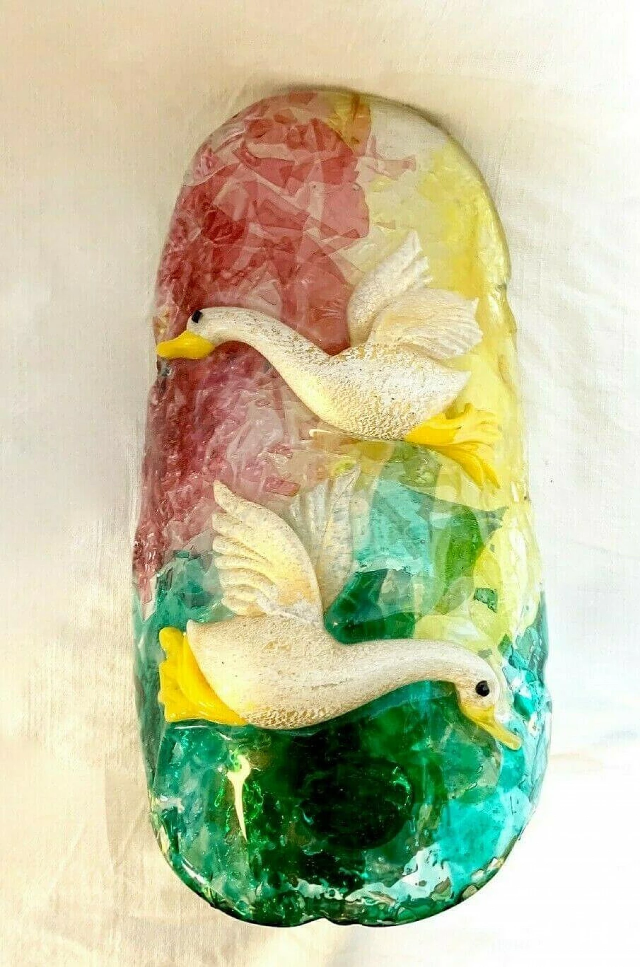 Applique in vetro di Murano e ottone di Gino Cenedese, anni '50 1232473