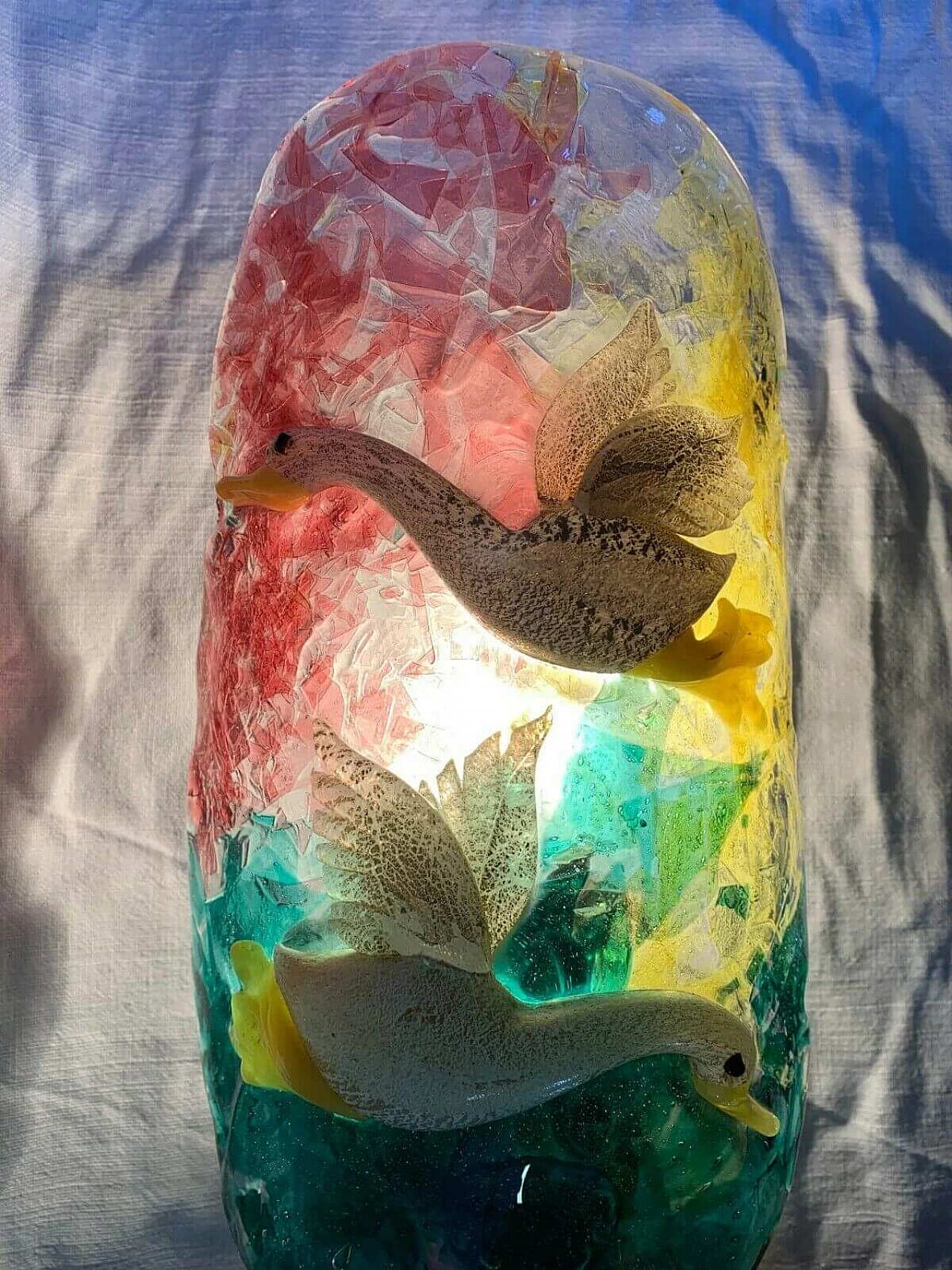 Applique in vetro di Murano e ottone di Gino Cenedese, anni '50 1232477