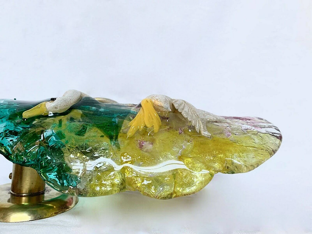 Applique in vetro di Murano e ottone di Gino Cenedese, anni '50 1232479