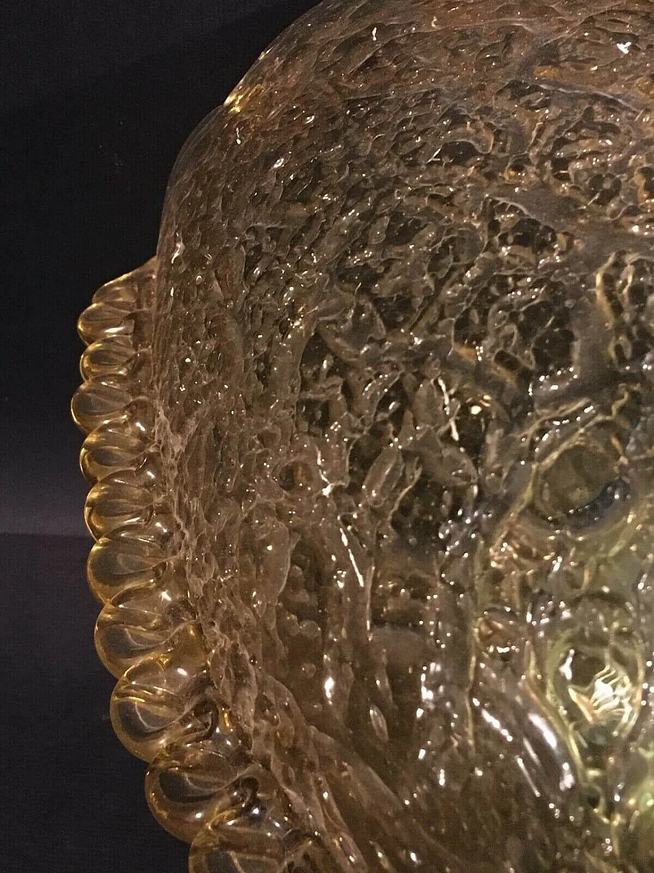 Wall lamp in Murano glass and chromed metal by Barovier and Toso, 60s 1232500