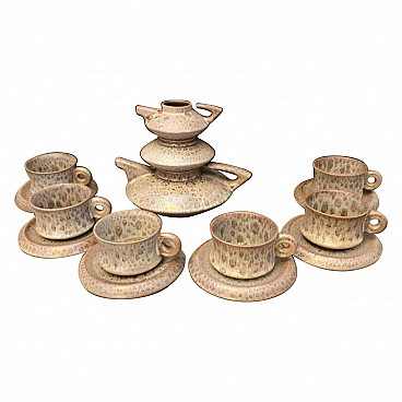 Modernist stackable tea set in ceramic by SC3, 70s
