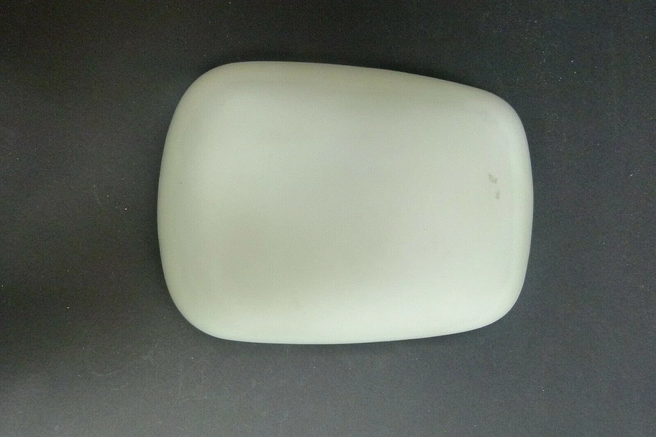 Rectangular ceiling lamp in glass, 50s 1232916