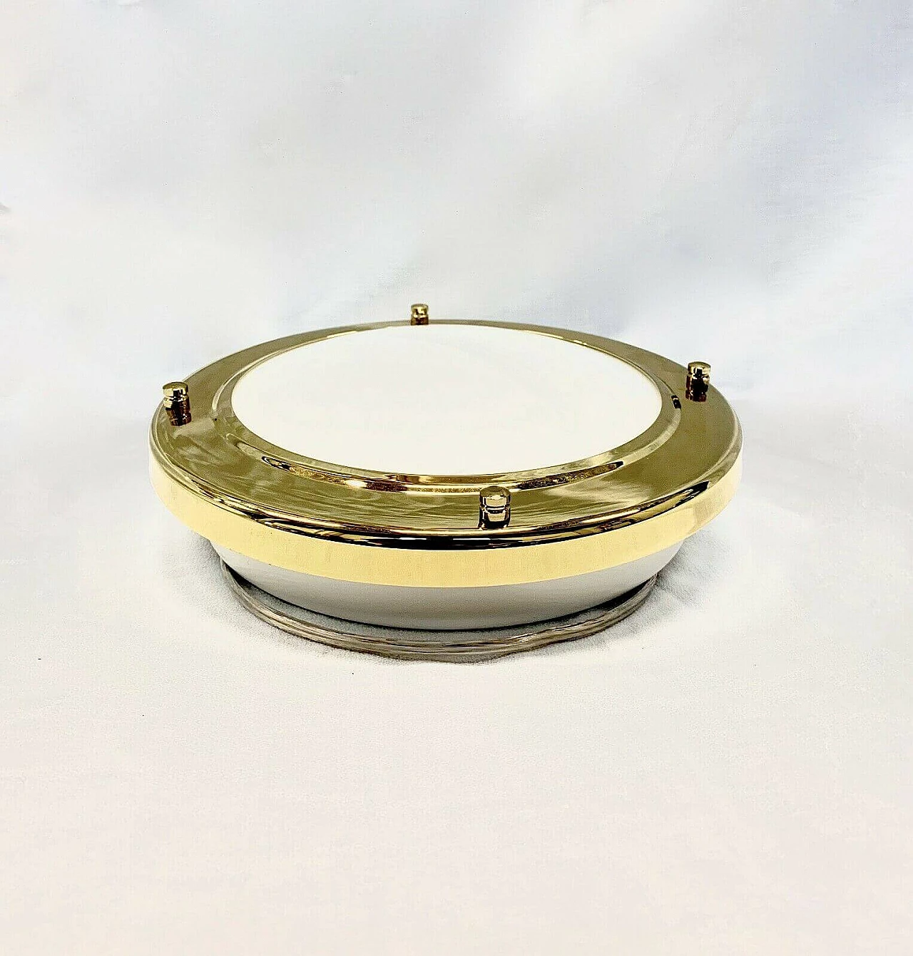 Pair of wall lamps in Murano glass and brass by Forcato, 80s 1232935