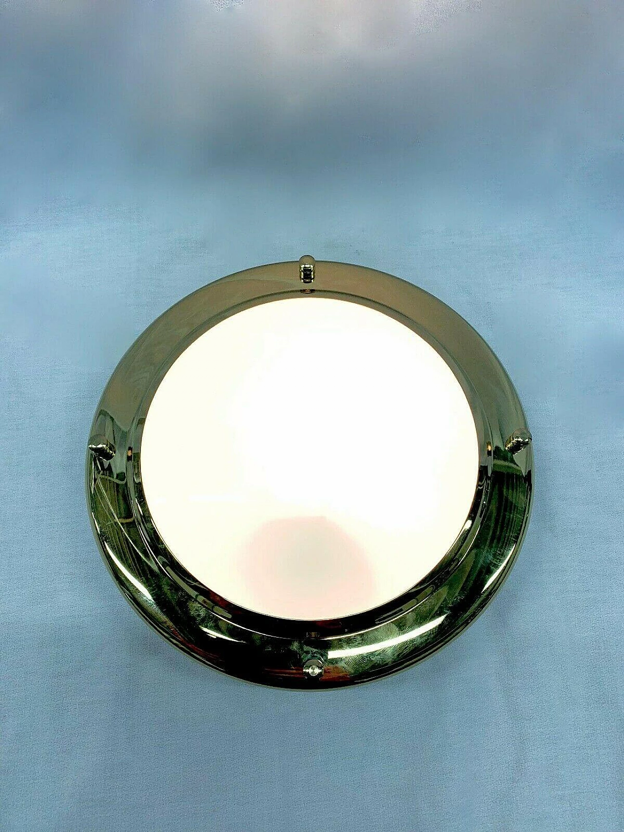 Pair of wall lamps in Murano glass and brass by Forcato, 80s 1232936