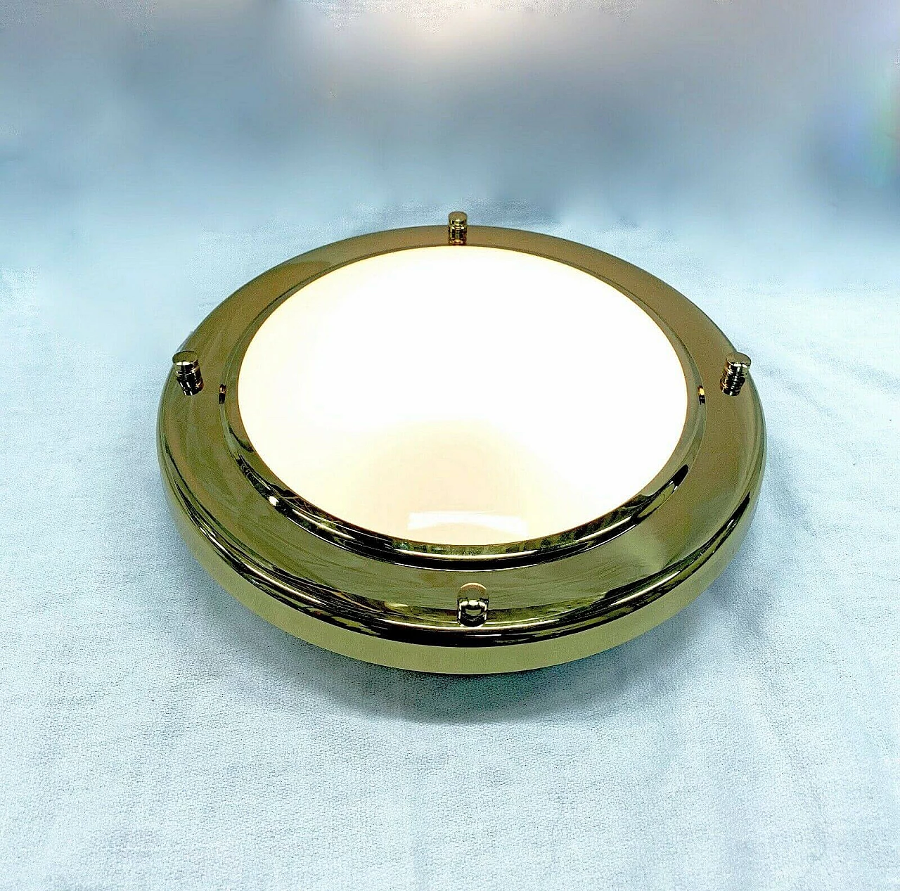 Pair of wall lamps in Murano glass and brass by Forcato, 80s 1232937