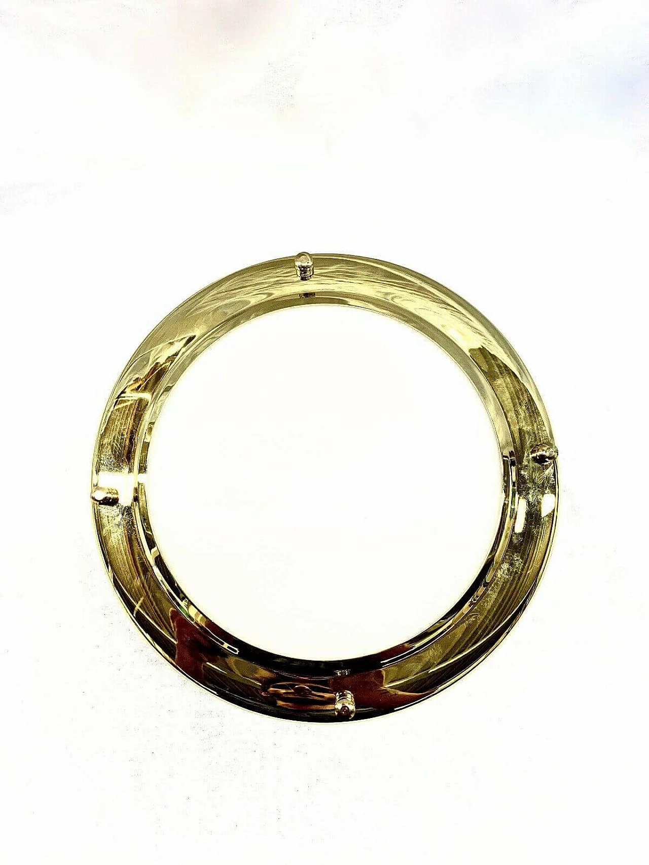 Pair of wall lamps in Murano glass and brass by Forcato, 80s 1232939