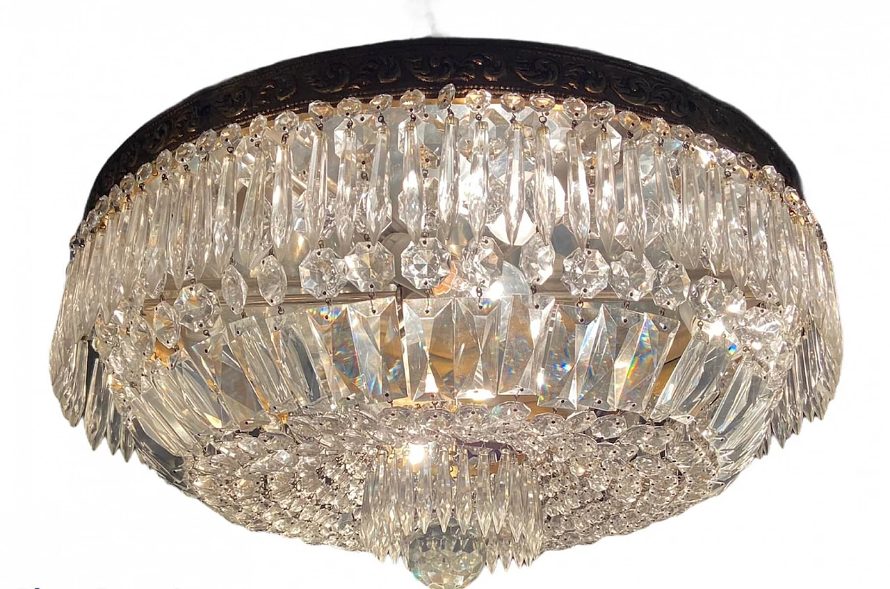 Crystal ceiling lamp, 70s 1232989