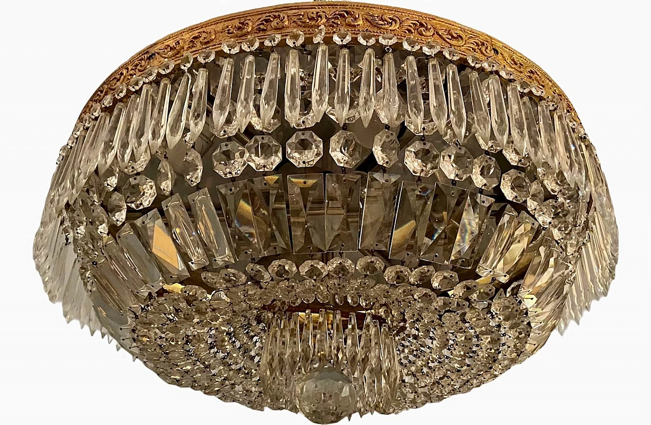 Crystal ceiling lamp, 70s 1232990